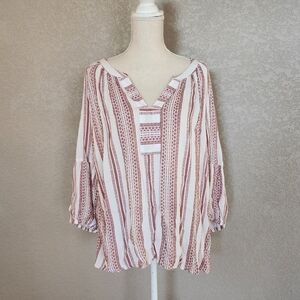 Brina & Em boho striped blouse size 1X